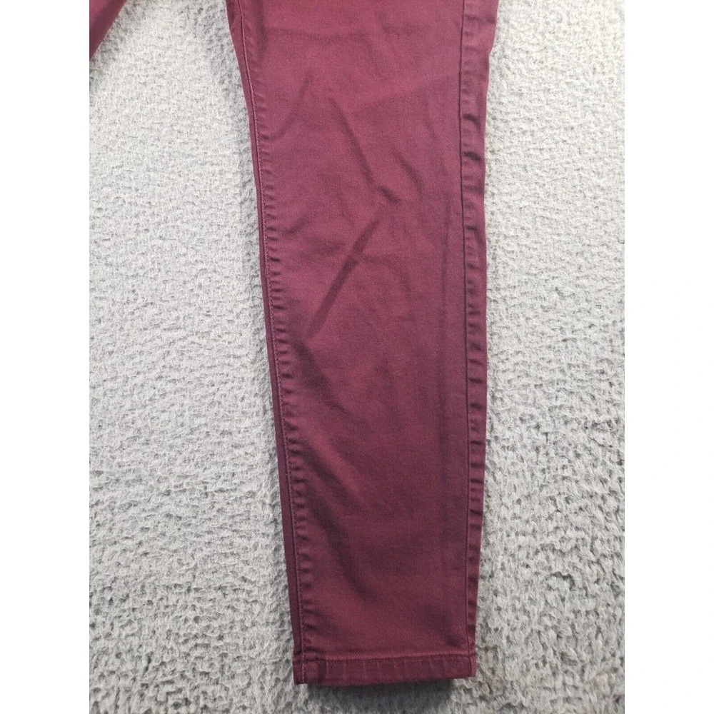 Jennifer Lopez Jeans Womens Size 16 W Skinny Burgundy Denim Jegging Casual 36x29 - Picture 3 of 15